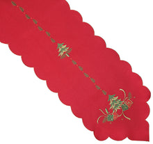 Load image into Gallery viewer, Christmas Table Runner with Scalloped Edge (2 Colours)