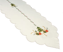 Load image into Gallery viewer, Christmas Table Runner with Scalloped Edge (2 Colours)