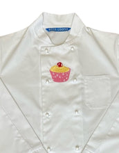 Load image into Gallery viewer, Embroidered Cupcake Design Bakers Jacket Extra Small 34”