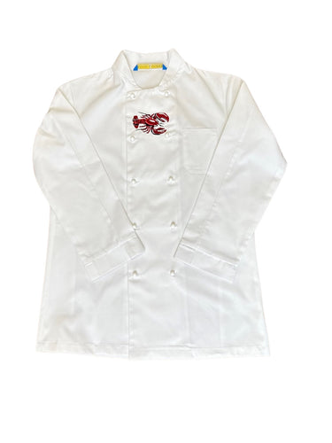 Embroidered Lobster Chefs Jacket XS White (34”)