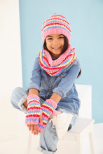 Load image into Gallery viewer, King Cole Knitting Pattern Kids Sweater, Hat, Snood & Mitts (6250)