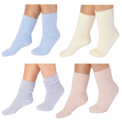 Slenderella Ladies Soft Fleece Bed Socks for UK 4-7 (4 Colours)