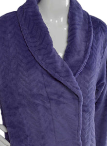 Slenderella Ladies Luxury Zig Zag Fleece Dressing Gown (3 Colours)
