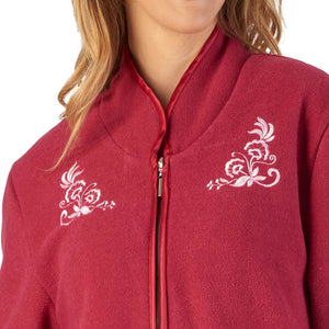 Slenderella Ladies Zip Up Boucle Fleece Dressing Gown (3 Colours)