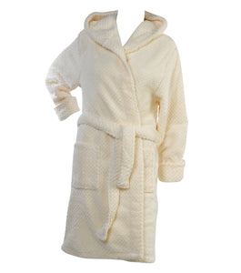 Slenderella Ladies Hooded Waffle Fleece Dressing Gown (4 Colours)