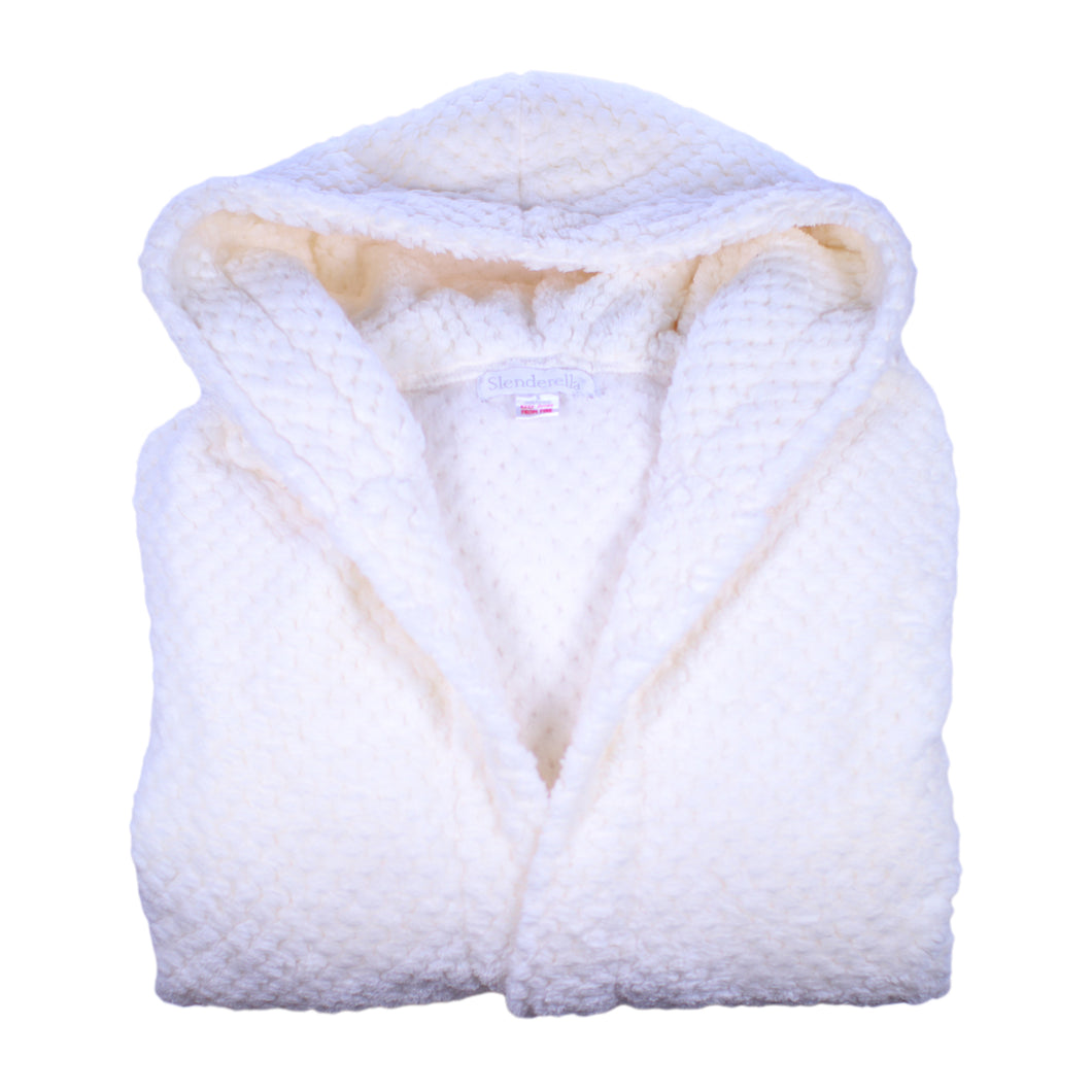 Slenderella Ladies Hooded Waffle Fleece Dressing Gown (4 Colours)