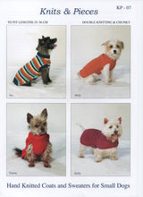 Load image into Gallery viewer, Small Knitted Dog Coats Double Knitting Pattern Knits &amp; Pieces KP-07