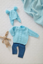 Load image into Gallery viewer, King Cole Double Knitting Pattern - Baby Mittens, Sweater Sleeping Bag & Hat 6214