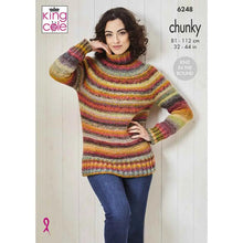 Load image into Gallery viewer, King Cole 6248 Knitting Pattern Womens Chunky Sweaters Knit in the Round