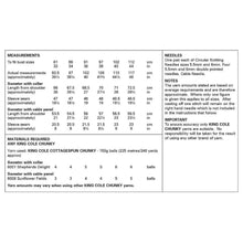 Load image into Gallery viewer, King Cole 6248 Knitting Pattern Womens Chunky Sweaters Knit in the Round