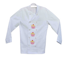 Load image into Gallery viewer, Embroidered Cupcake Design Chef Baker Jacket Extra Small 34.5”