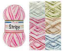 Load image into Gallery viewer, King Cole Stripe DK Double Knit Yarn 100g Ball (6 Shades)