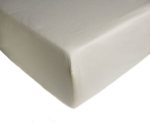Percale Extra Long 10" Deep Fitted Sheet - Cream or White (Various Sizes)