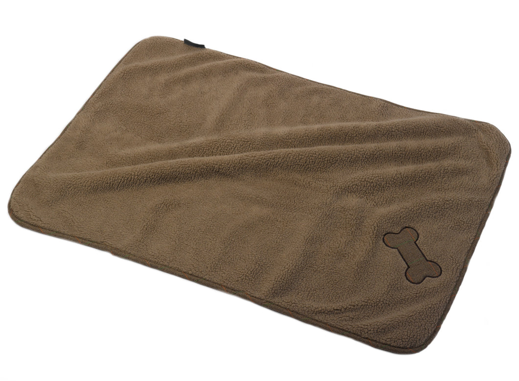 Petface Soft Sherpa Fleece Pet Comforter with Tweed Detail (Brown or Tan)