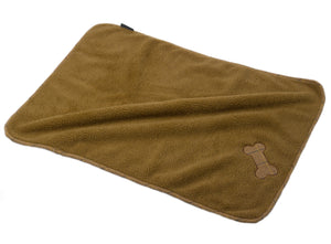 Petface Soft Sherpa Fleece Pet Comforter with Tweed Detail (Brown or Tan)