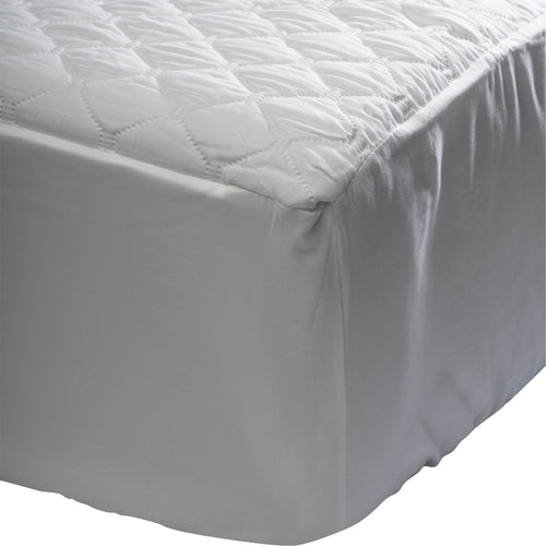 King Size Waterproof Quilted Fitted Mattress Protector - White