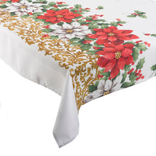 Load image into Gallery viewer, Poinsettia Christmas Table Cloth (2 Sizes)
