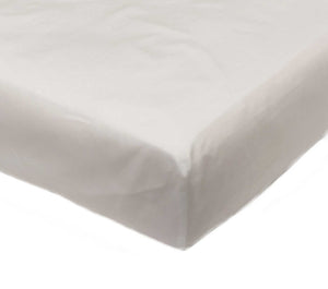 Sateen Finish 100% Cotton 400TC Flat Single Bed Sheet (Cream or White)
