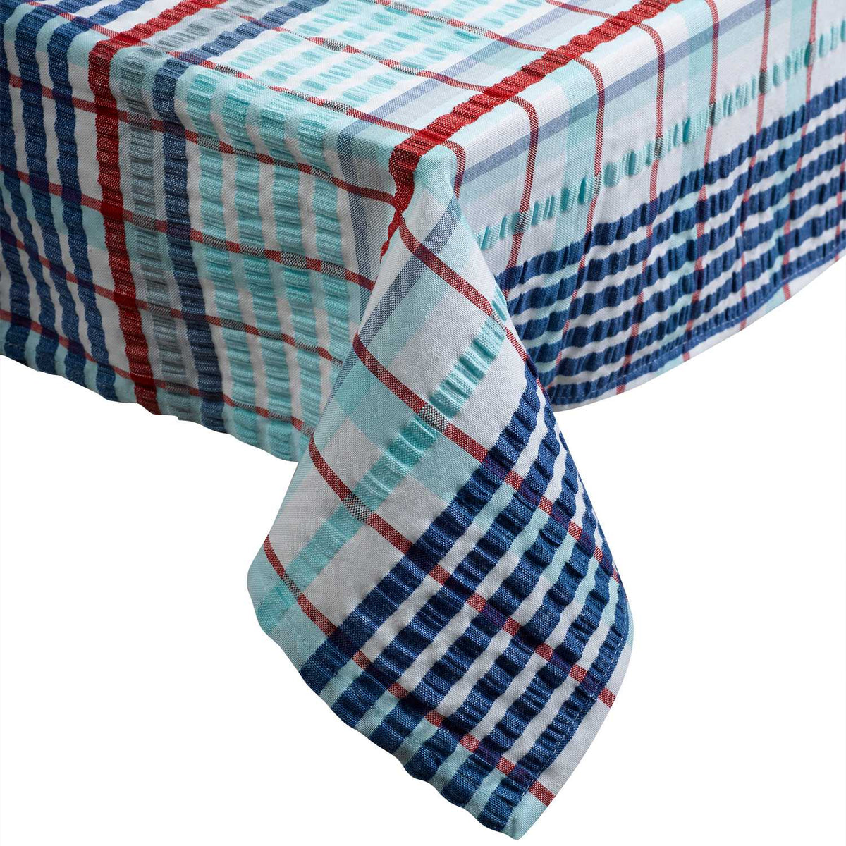 Seersucker 100 Cotton Bright Tablecloths (Various Colours & Sizes