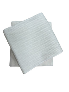 Waffle Cotton White Tea Towel (Various Pack Sizes)
