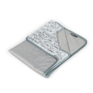Grey Cord Dog Fleece Comforter Soft & Warm Puppy Bedding Blanket by Petface