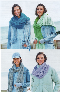 UKHKA 250 Women's Accessories Double Knit Knitting Pattern Snoods, Shawl & Scarf