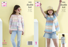 Load image into Gallery viewer, King Cole Double Knitting Pattern - Girls Cardigans (5424)