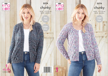 Load image into Gallery viewer, King Cole Chunky Knitting Pattern - Ladies Cardigans (5574)