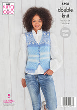 Load image into Gallery viewer, King Cole Double Knitting Pattern - Ladies Cardigan & Waistcoat (5698)