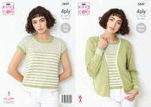 Load image into Gallery viewer, King Cole 4ply Knitting Pattern - Ladies Top & Cardigan (5847)