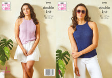 Load image into Gallery viewer, King Cole Double Knit Knitting Pattern - Ladies Tops (5991)