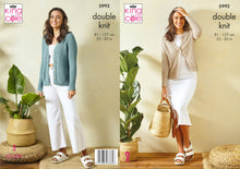 Load image into Gallery viewer, King Cole Double Knit Knitting Pattern - Ladies Cardigans (5992)
