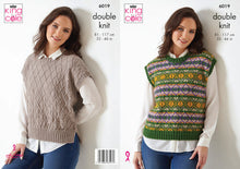 Load image into Gallery viewer, King Cole Double Knit Knitting Pattern - Ladies Tops (6019)