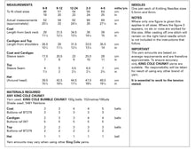 Load image into Gallery viewer, King Cole Chunky Knitting Pattern - Babies Cardigan, Top, Hat & Coat (6084)