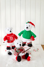 Load image into Gallery viewer, King Cole Chunky & DK Knitting Pattern - Polar Bears in Christmas Jumpers (9173)