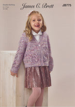 Load image into Gallery viewer, James Brett Double Knit Knitting Pattern - Girl&#39;s Cardigan (JB775)