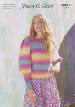 Load image into Gallery viewer, James Brett Double Knit Knitting Pattern - Ladies Sweater (JB817)