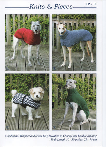 Dog Coat & Jumpers Double Knitting Pattern Knits & Pieces by Sandra Polley