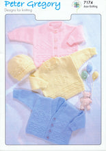 Load image into Gallery viewer, Peter Gregory Aran Knitting Pattern - Sweater &amp; Cardigans (7174)