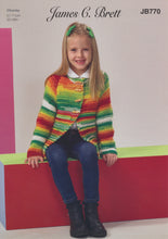 Load image into Gallery viewer, James Brett Chunky Knitting Pattern - Children&#39;s Cardigan (JB770)