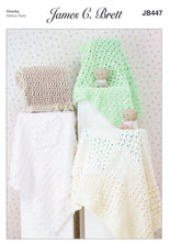 Load image into Gallery viewer, James Brett Chunky Knitting Pattern - Baby Blankets (JB447)