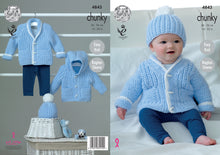 Load image into Gallery viewer, King Cole Chunky Knitting Pattern - Jackets & Hat (4843)