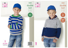 Load image into Gallery viewer, King Cole Double Knitting Pattern - Boys Sweater & Hoodie (5260)