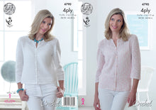 Load image into Gallery viewer, King Cole 4 Ply Crochet Pattern - Ladies Cardigans (4790)