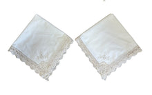 Load image into Gallery viewer, Lace Pair of Napkins Vintage 18" Square (Ecru)