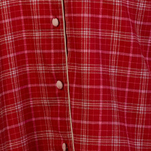 Ladies Long Sleeved Tartan Nightshirt S - XL (Blue or Red)