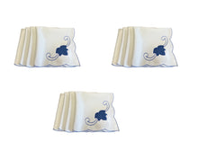 Load image into Gallery viewer, Embroidered Leaf Design Table Napkins 18&quot; x 18&quot; (3 Colours)
