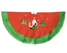 Load image into Gallery viewer, Santa Design Velvet Christmas Tree Skirt (100cm Diameter)