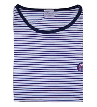 Load image into Gallery viewer, Ladies Striped Cupcake Detail Pyjamas S - XL (Navy Blue or Red)