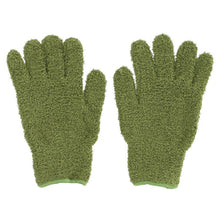 Load image into Gallery viewer, Pair of Green Microfibre Plant Duster Gloves